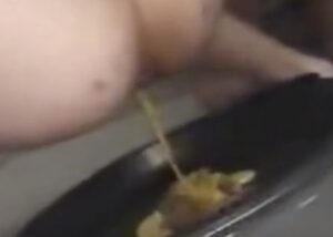 ホットプレートの上に直接脱糞する女!焼いて食うつもりなのかw