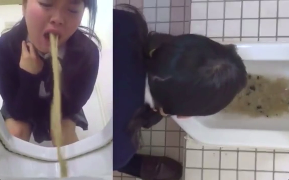 JKが大量ゲロ吐き！便器の中が一瞬にして吐しゃ物で満タンにｗ